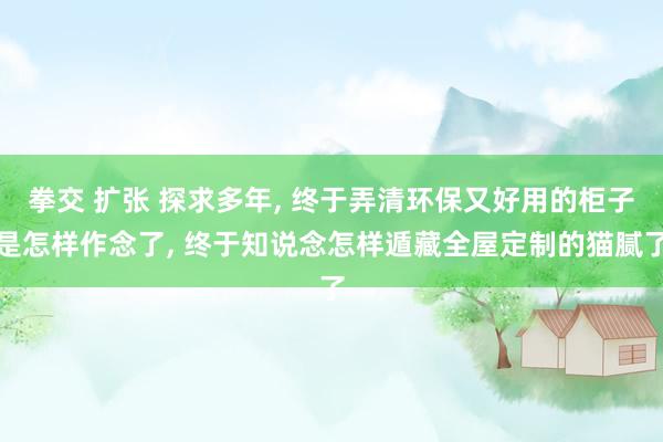 拳交 扩张 探求多年， 终于弄清环保又好用的柜子是怎样作念了， 终于知说念怎样遁藏全屋定制的猫腻了