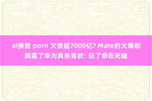 ai换脸 porn 欠债超7000亿? Mate的火爆却揭露了华为真杀青状: 玩了命在死磕